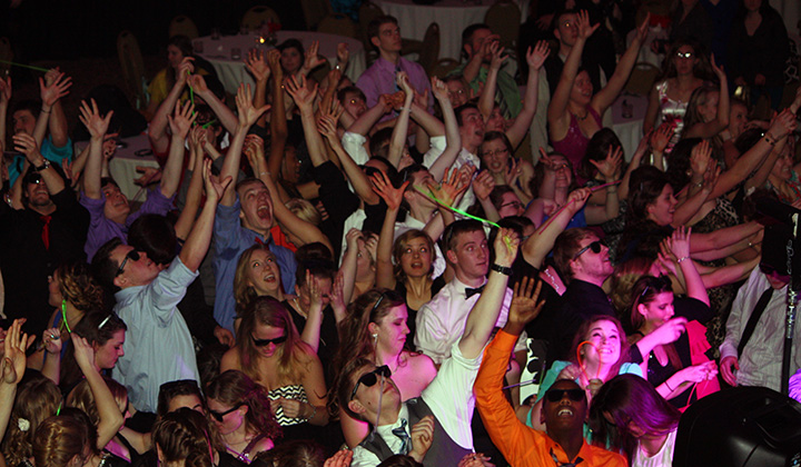 Students dancing the night away at Winterfest